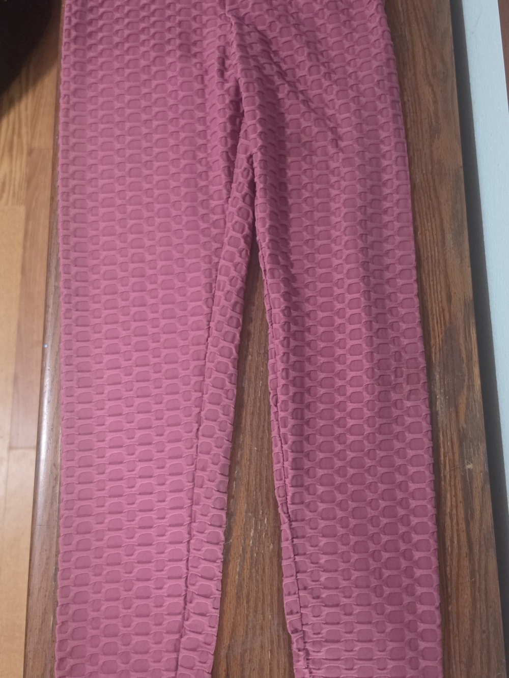 Source Unknown Mauve Textured High-Rise Leggings